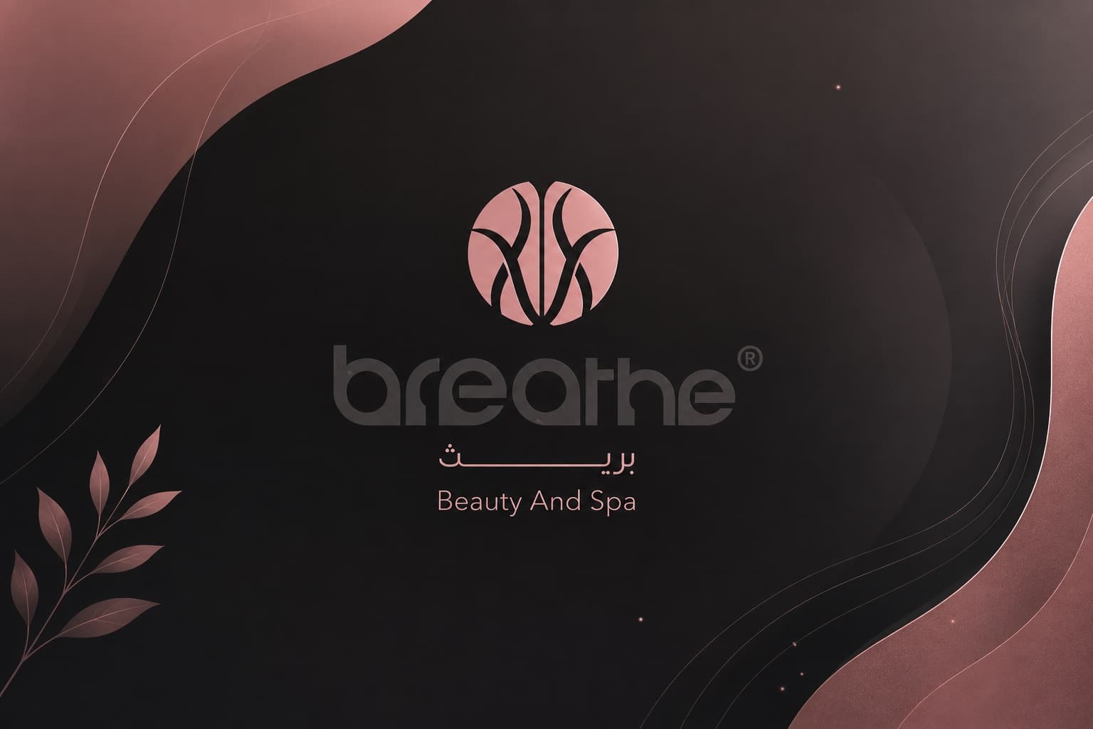 Breathe Beauty and Spa brand logo in rose tones